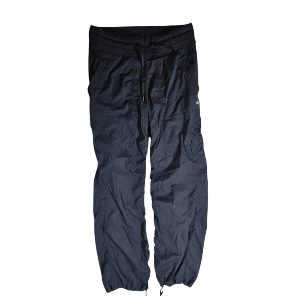 Lululemon Athletica Size 6 Reg Women's Joggers Elastic Hem Navy Blue